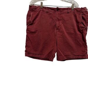 Abercrombie‎ Fitch Men Distressed Burgundy Chino utility Shorts Sz 38 grunge